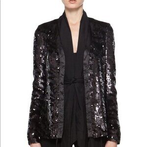 RACHEL ZOE Bailey Sequin Black Cardigan P/XS